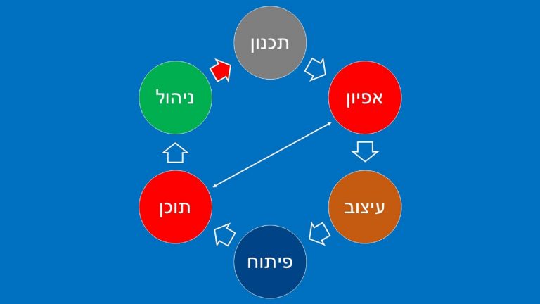 מדריך בניית אתרים - תרשים תהליך